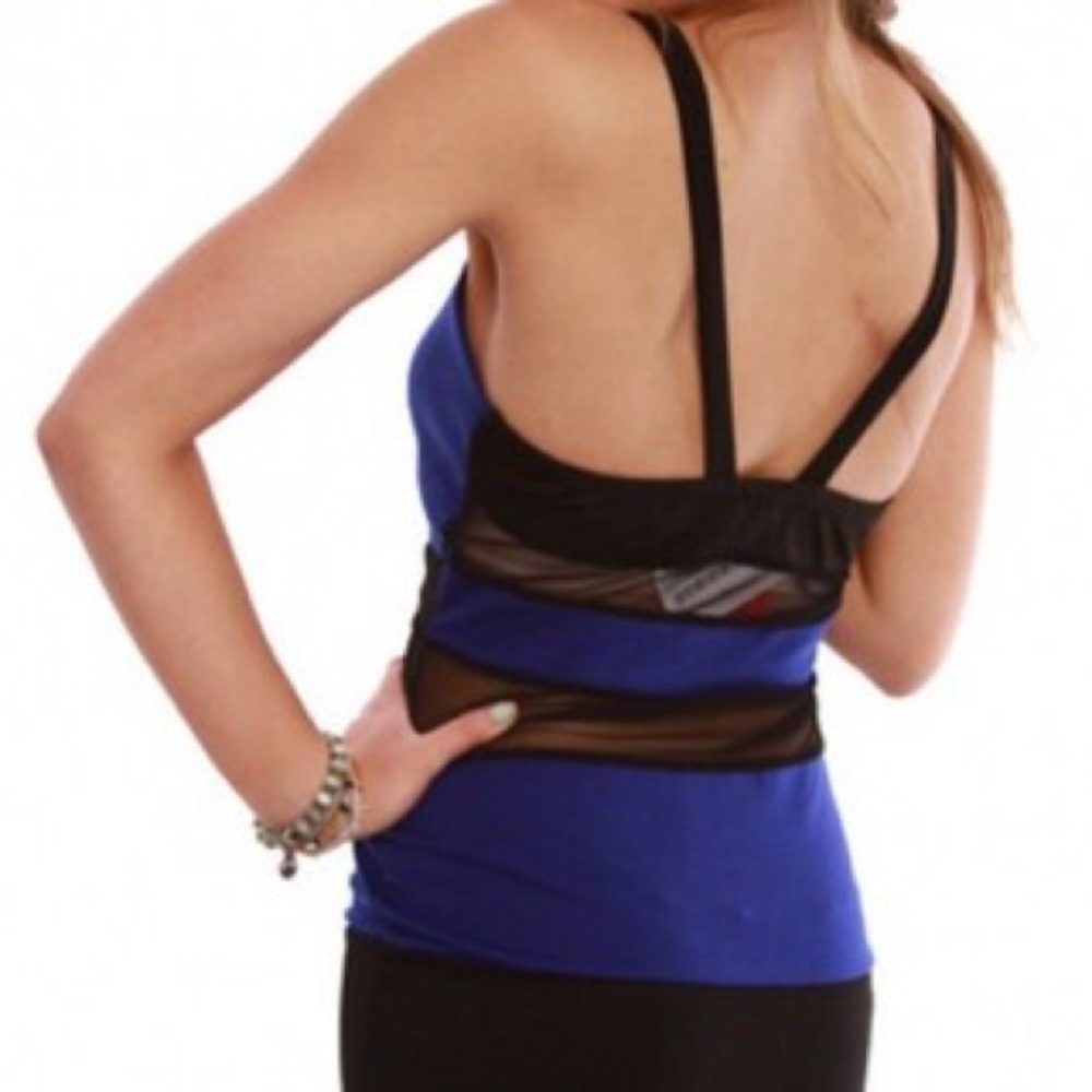 Mesh Color Block Mini Dress - Picture 2 of 2