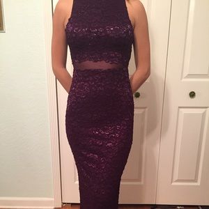 Purple lace dress