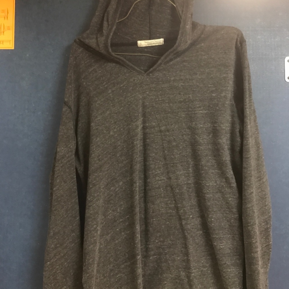 Long sleeve V-neck hoodie
