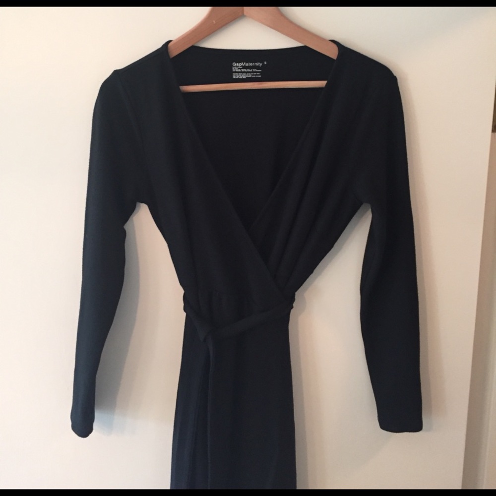 LBD maternity wrap dress