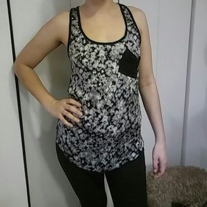 Halter tank w/ abstract front, little pocket too!