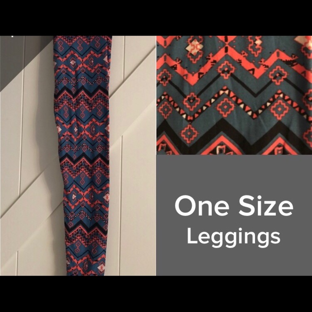 Zig zag patterned leggings