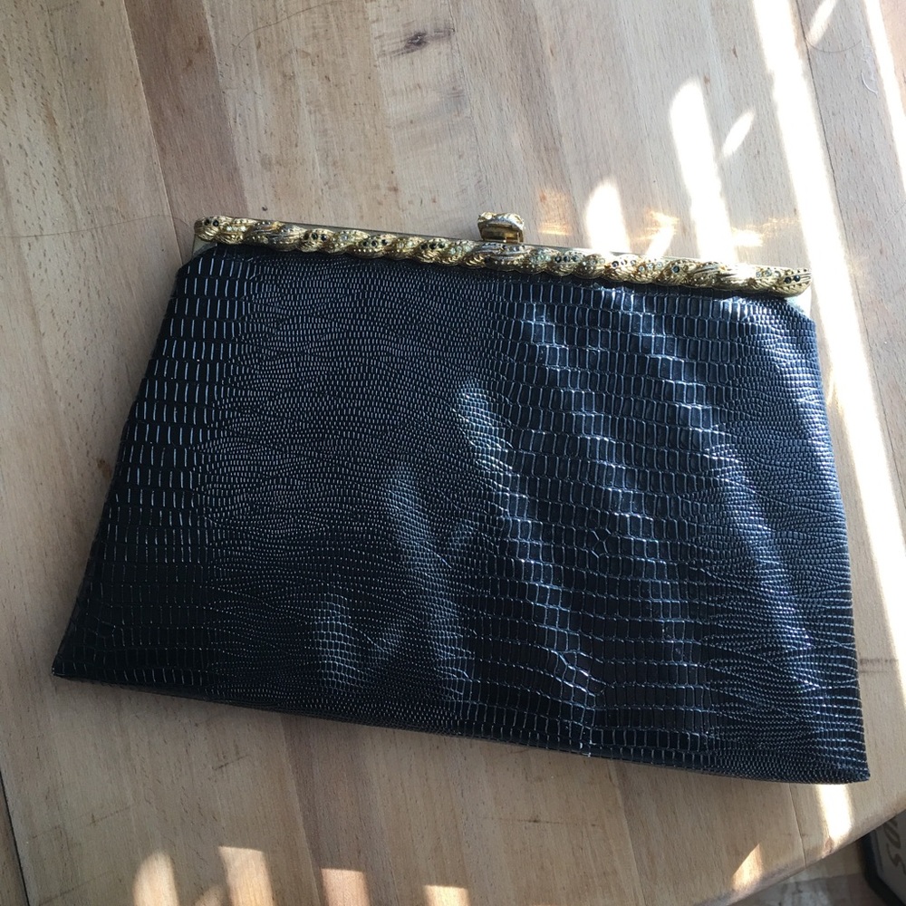 Vintage Croc Embossed Clutch