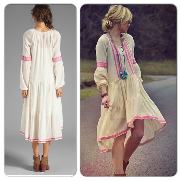 Free People Light Heart Dress In Tea Combo S - Picture 2 of 8