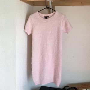 Pink Fuzzy T-shirt dress