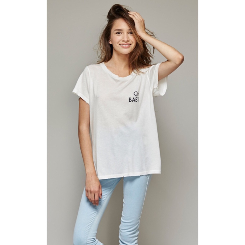 All Things Fabulous Oh Baby Destroyed Vintage Tee - Picture 2 of 6