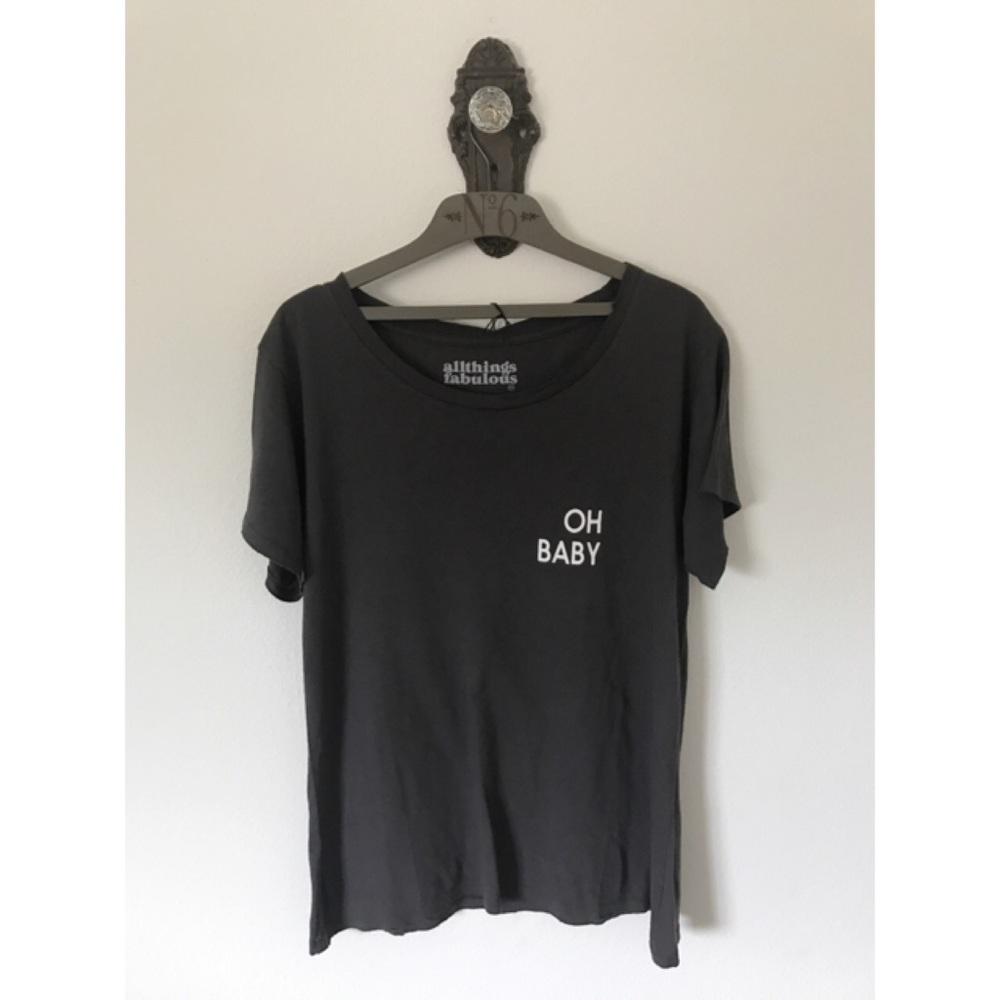All Things Fabulous Oh Baby Destroyed Vintage Tee - Picture 5 of 6