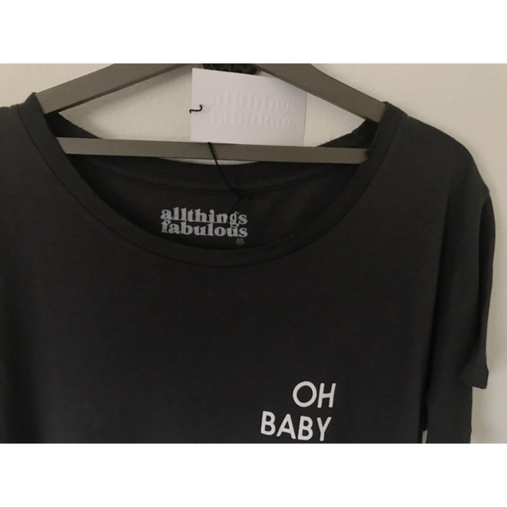 All Things Fabulous Oh Baby Destroyed Vintage Tee - Picture 6 of 6