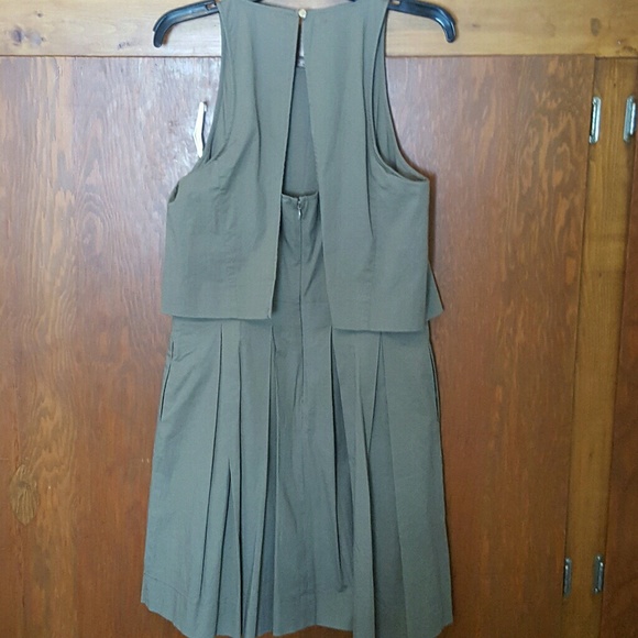 Banana Republic Layered Poplin Fit And Flare Dress - Picture 3 of 5