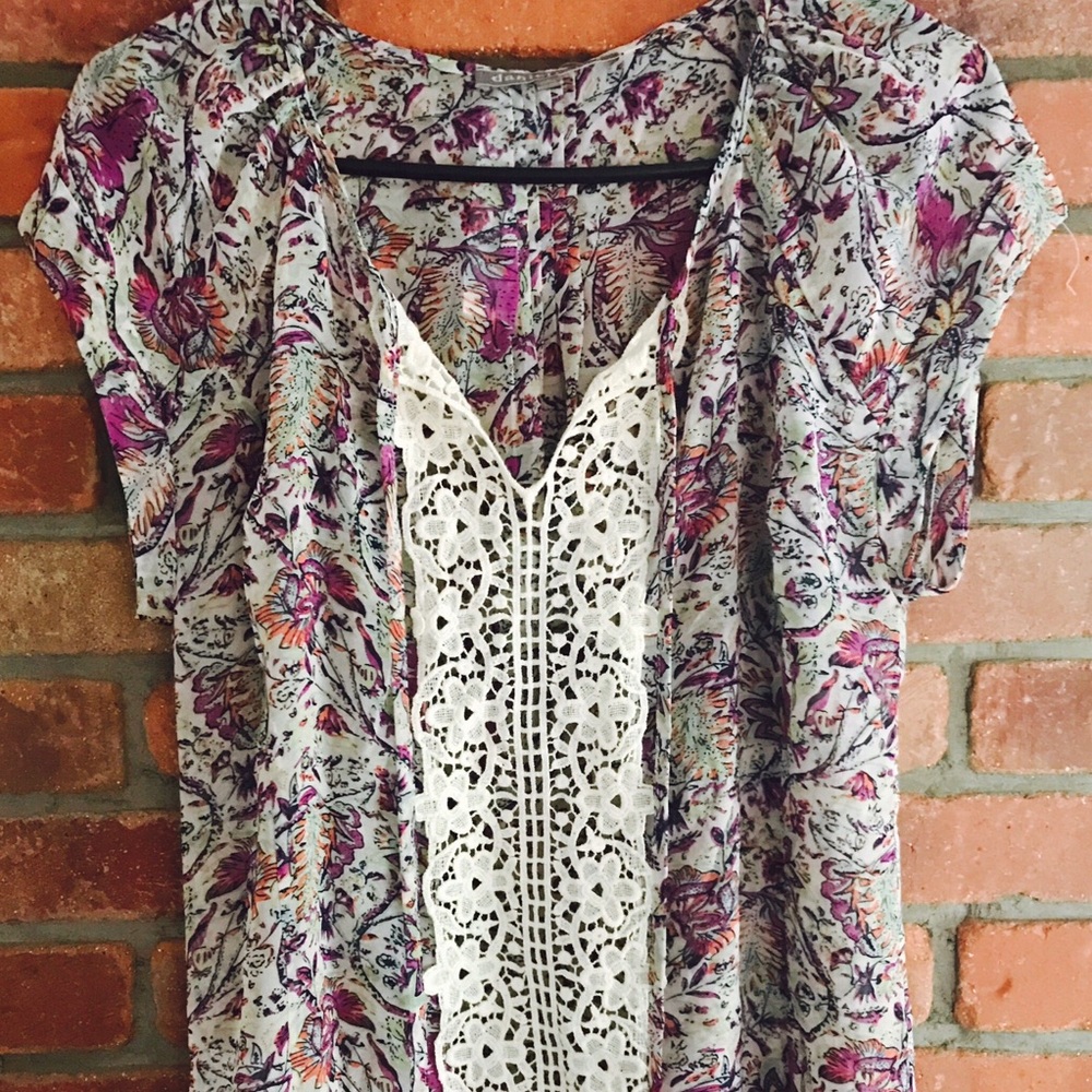 Daniel Rainn Tolley Crochet Blouse