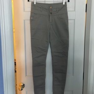 Gray Skinny High Waisted Pants