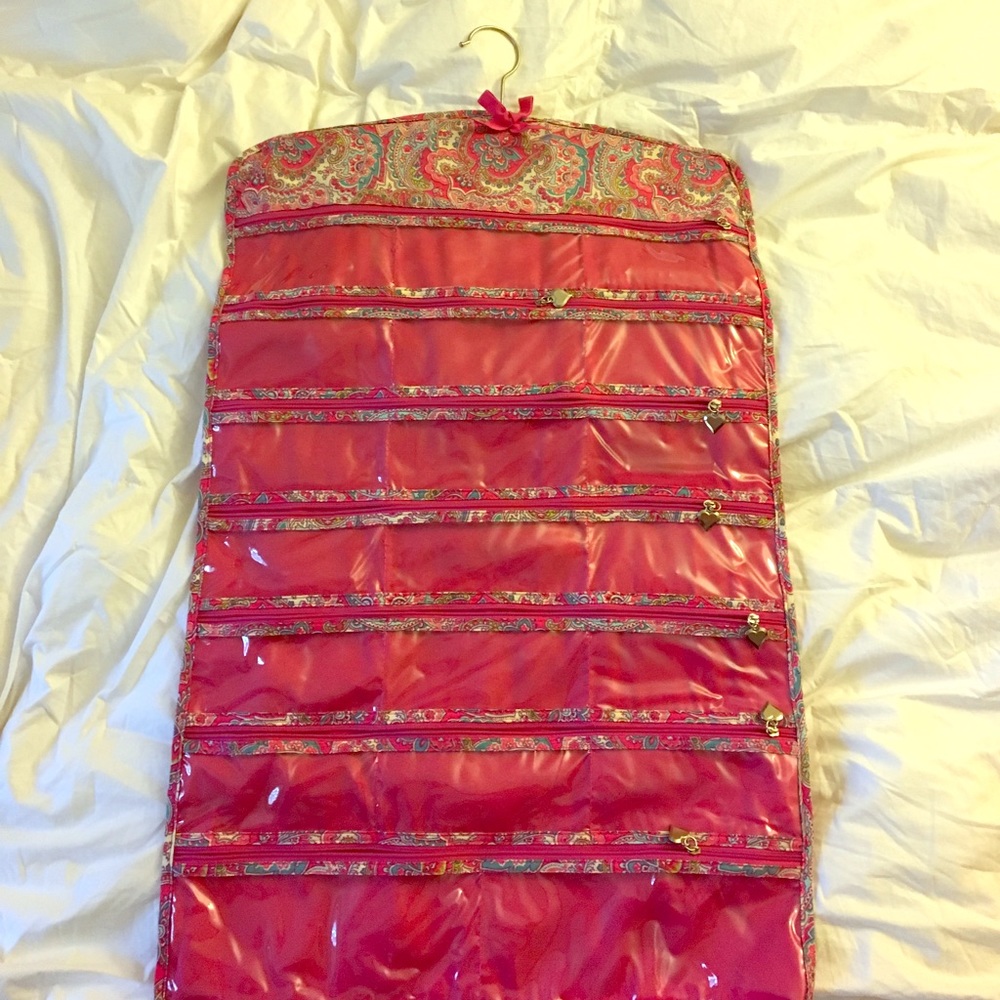 Pink Paisley hanging organizer