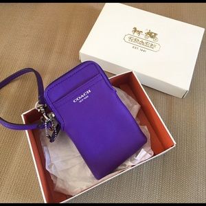Coach leather wristlet