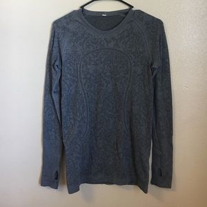 Lululemon long sleeve gray athletic top