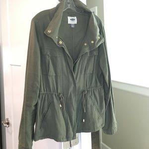 Army green utility jacket