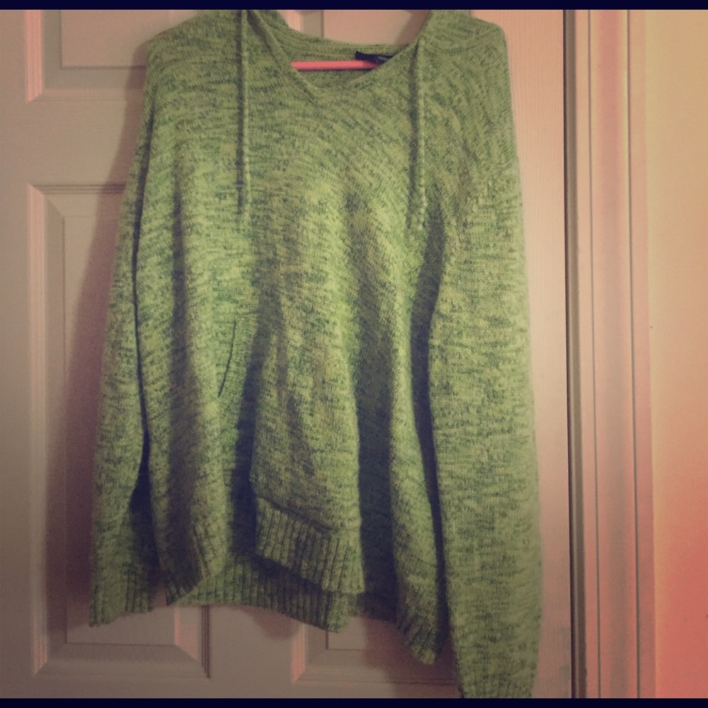 Oversized Green Knitted Sweater Pullover
