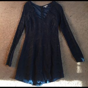 blue formal wear romper