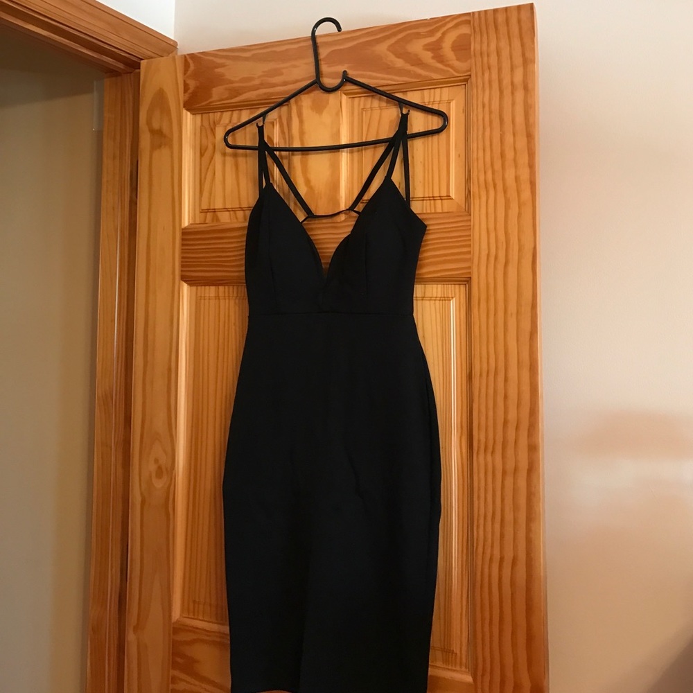 Black strappy dress