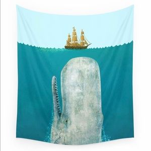 X LARGE WHALE TAPESTRY 88 X 104