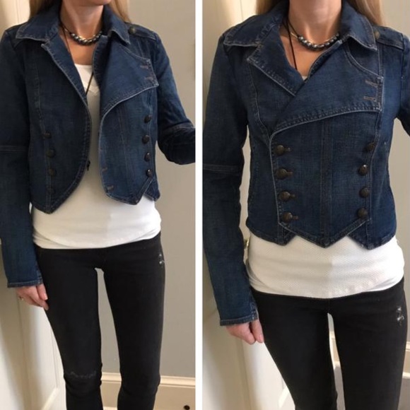 Free People Vintage Blue Jean Jacket - NWT - Picture 3 of 4