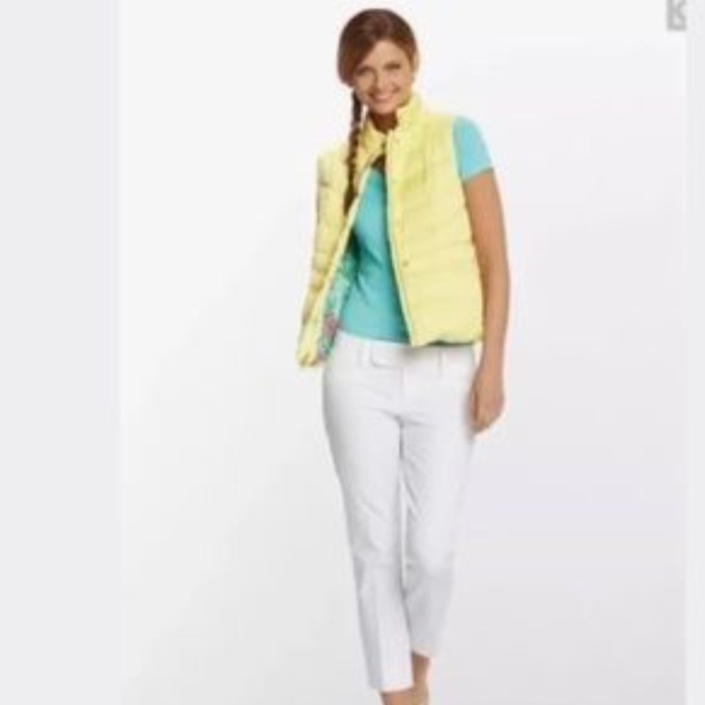 Lilly Pulitzer yellow puffy vest