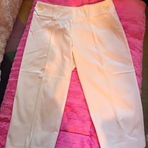 Cache cropped white pants