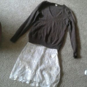 J crew brown cashmere sweater