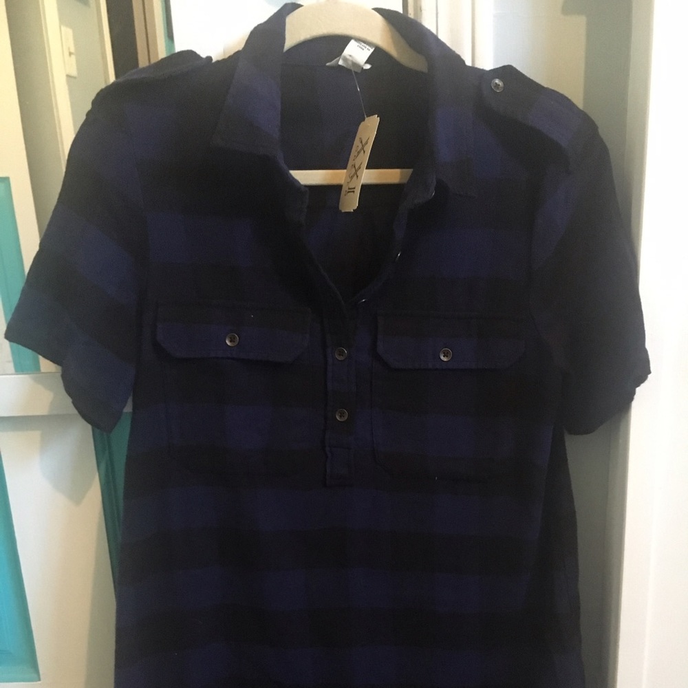 Short Plaid T Shirt Dress