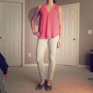 Layered, breezy, sleeveless top