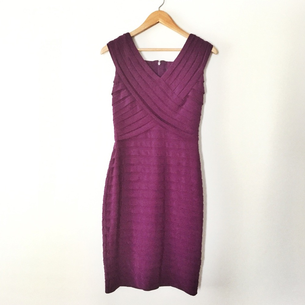 NWOT. Adrianna Papell purple sheath dress