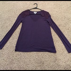 Long Sleeve Purple Top