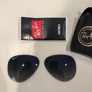 Ray ban aviator polarized LENSES only grey/blue