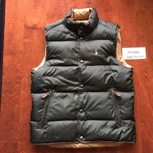 Polo Ralph Lauren Puffer Vest, Green & Gold, Sz. M