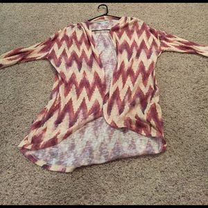 Aztec print cardigan