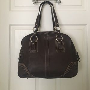 Coach Chocolate Leather Satchel