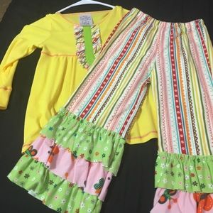 Freckles and Kitty pants set