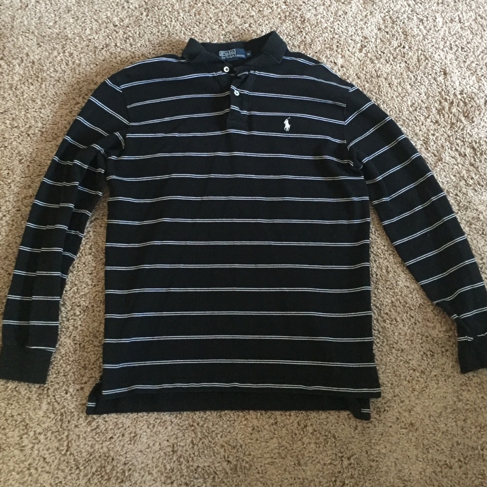 Polo by Ralph Lauren long sleeve polo black size M
