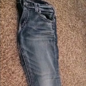 Men's silver jeans