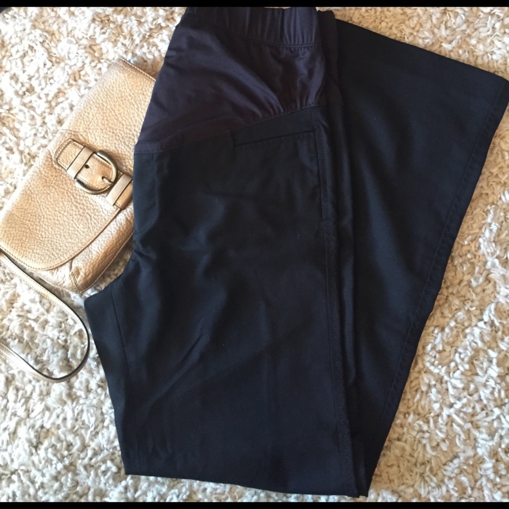 Black work pants - maternity Demi-panel