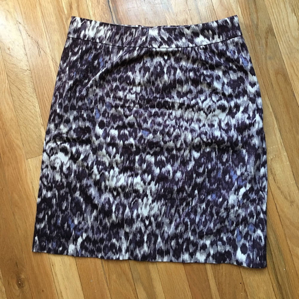 J.Crew Pencil Skirt Animal Print Abstract