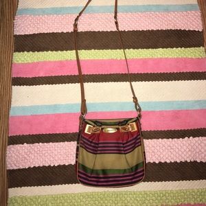 Brahmin multicolored cross body purse