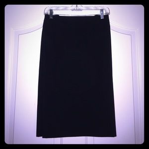 Black Liz Claiborne Skirt, Back Slits, Size 18