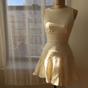 Closet Dresses - Off White Flounce Dress Size 6 Medium Closet Dresses - Off White Flounce Dress Size 6 Medium