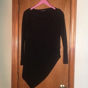 Black Asymmetrical Zara Top