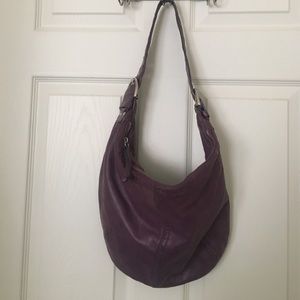 Coach Purple Leather Shoulder Bag