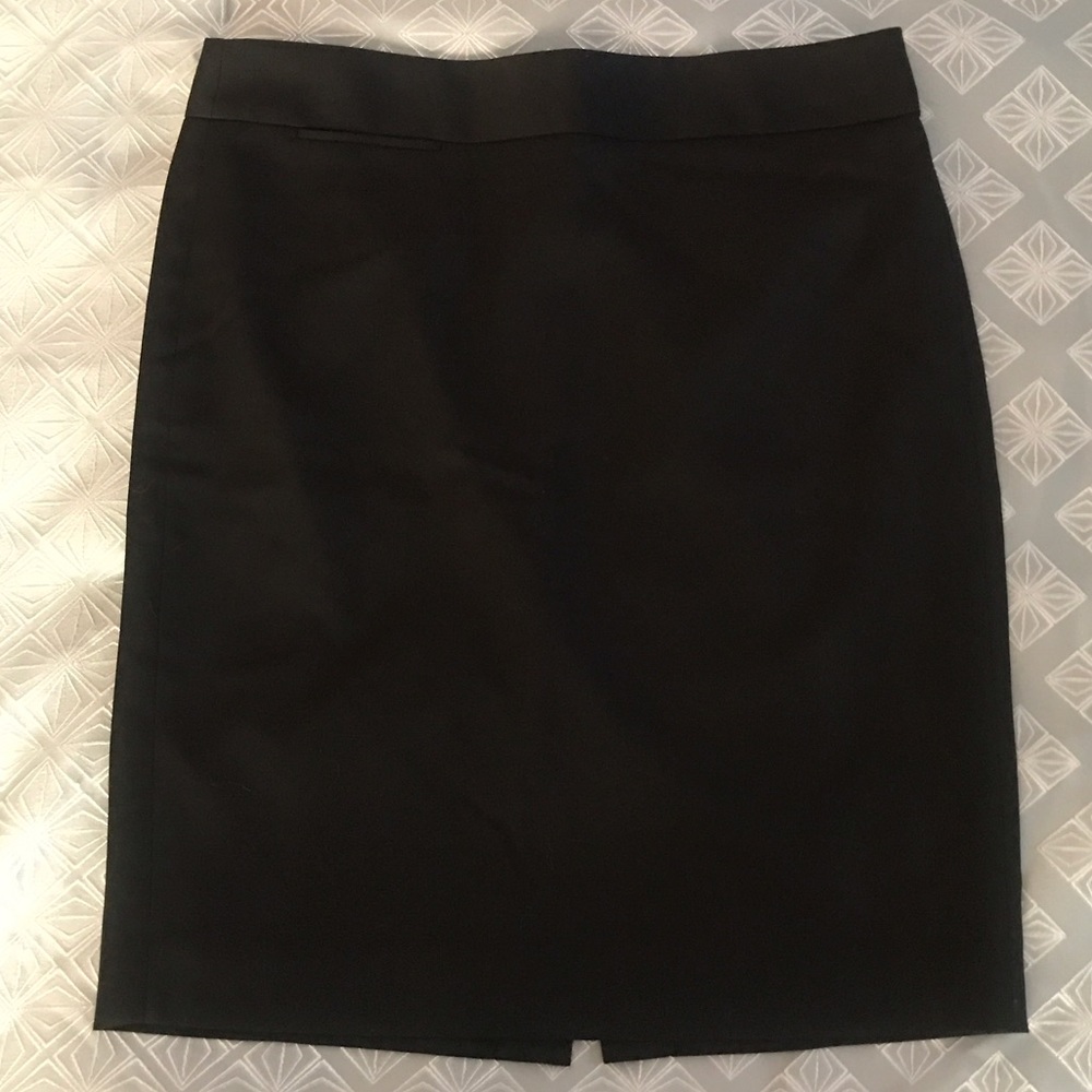 J Crew Black Pencil Skirt 8 NWOT