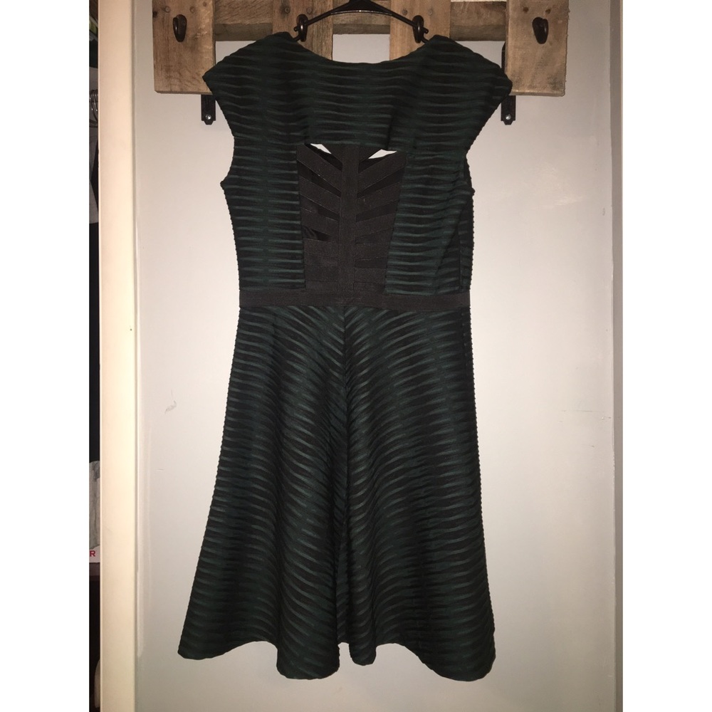Betsey Johnson emerald green and black dress. - Picture 2 of 2