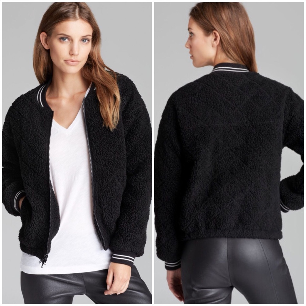 ELIZABETH AND JAMES Fleece Varsity Jacket