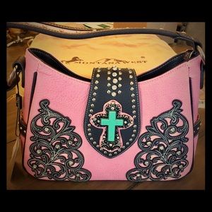 Montana West Pink/Turquoise Purse NWT