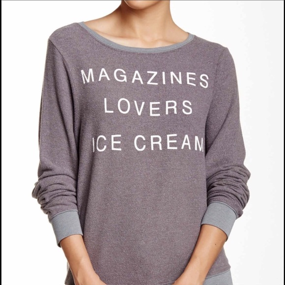 Wildfox Tops - NWOT Wildfox magazine lovers ice cream top size m